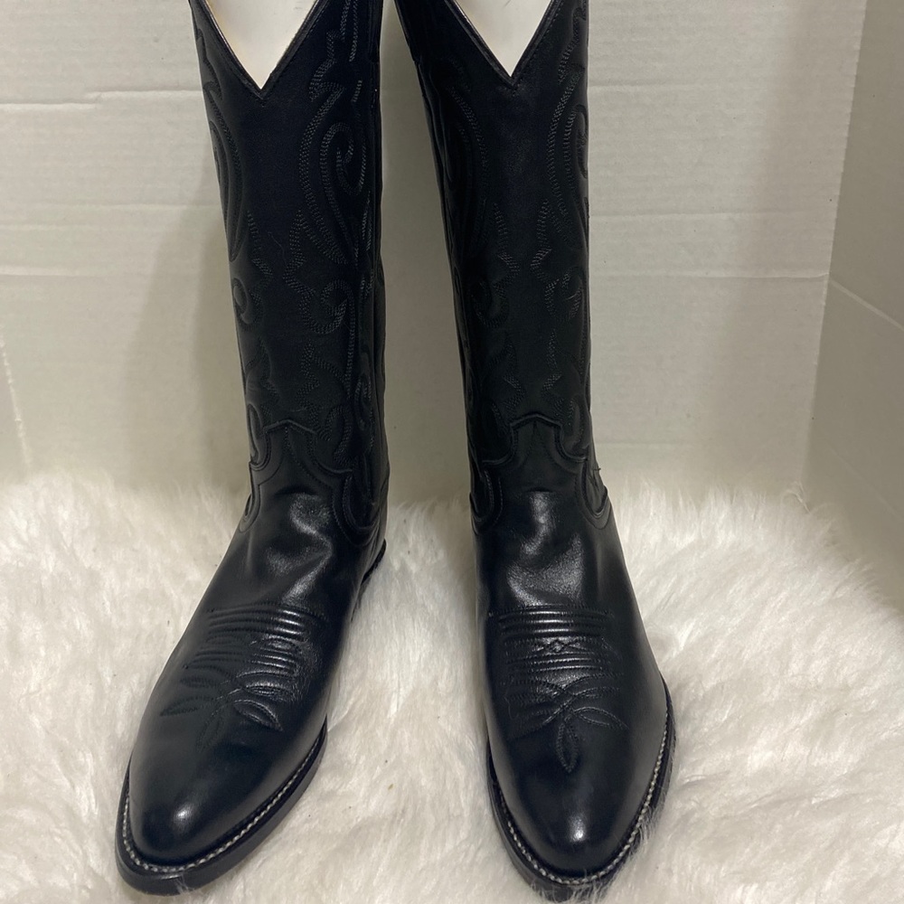 Justin Boots L4911 Womens Size US 5 B Black Comb Last Leather Cowgirls Boots